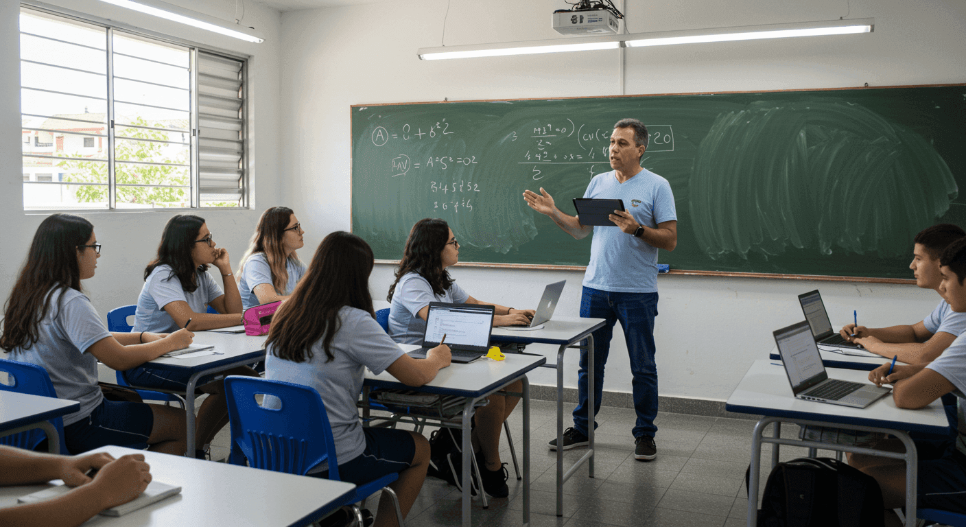 Professor em sala de aula